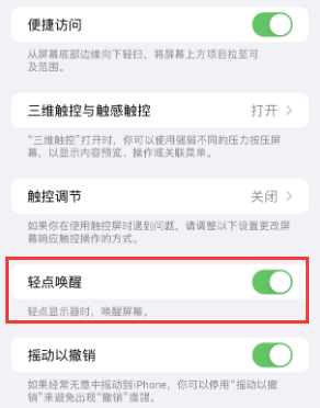 宁河苹果授权维修站分享iPhone轻点无法唤醒怎么办