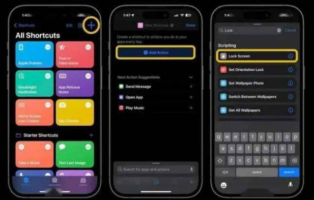 宁河苹果14锁屏维修店分享iPhone14升级iOS16.4后如何创建锁屏快捷方式 