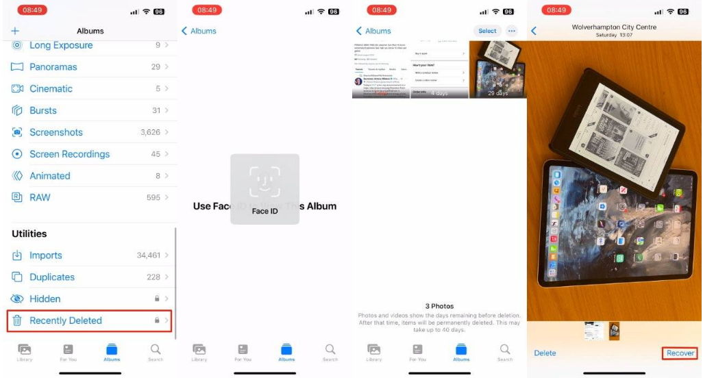 宁河苹果14维修分享 iPhone14 上恢复已删除的照片 