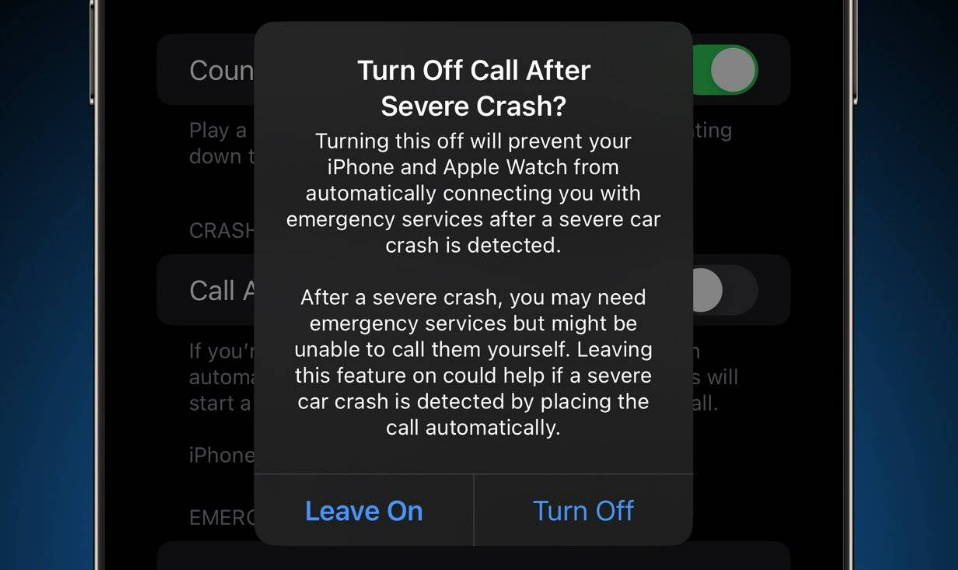宁河苹果14维修分享 iPhone 14 和 Apple Watch 上关闭崩溃检测 