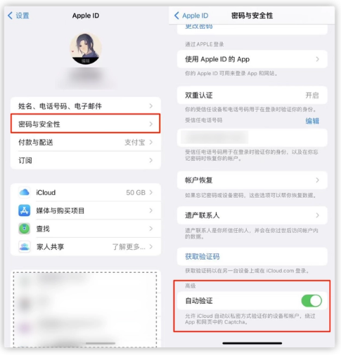 宁河苹果手机维修分享iOS 16 自动验证功能开启方法 