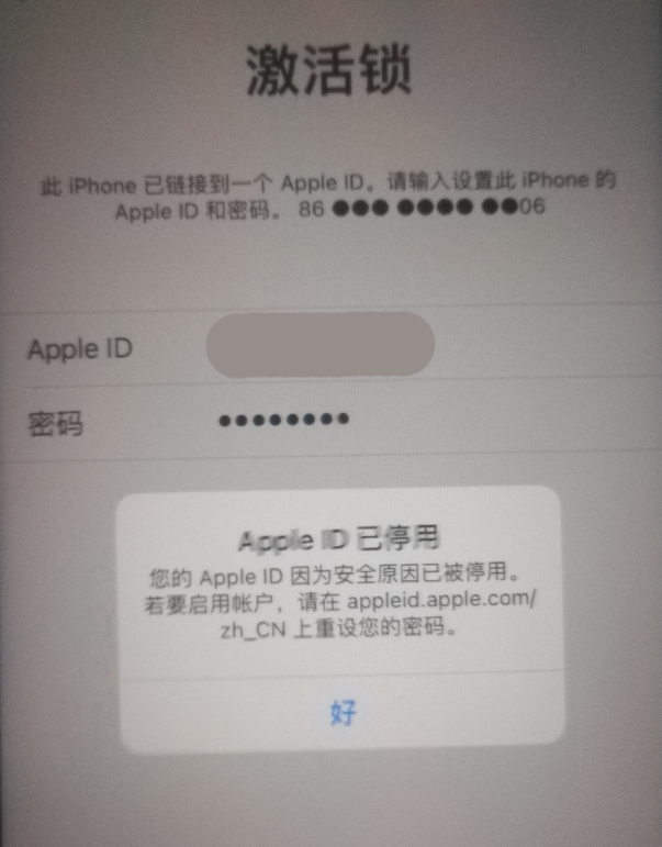 宁河苹果手机维修分享iPhone 12 出现提示“Apple ID 已停用”怎么办 