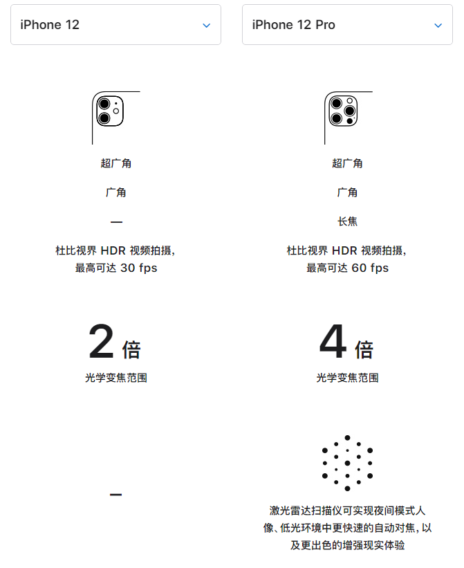 宁河苹果手机维修分享苹果 iPhone 12 与 iPhone 12 Pro 选哪款 